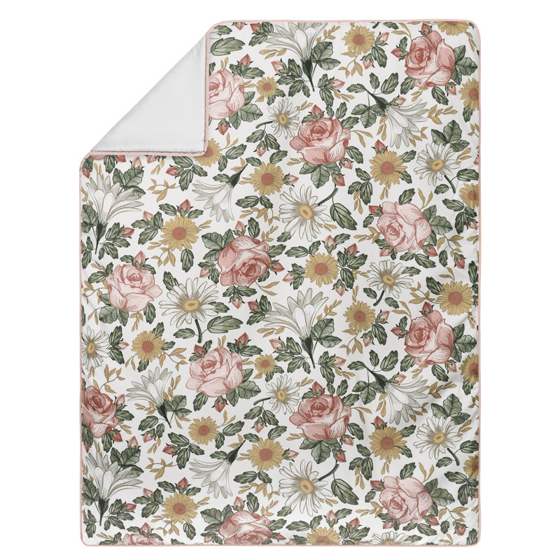 Sweet Jojo Designs Vintage Floral 4 Piece Crib Bedding Set & Reviews